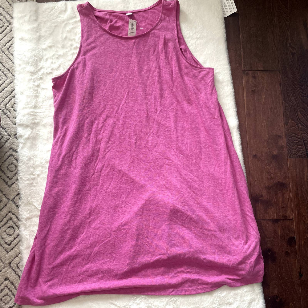 nwt old navy pink linen blend swing dress size XXL
